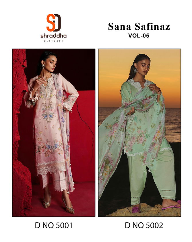 Sanafinaaz Vol 5 By Sharaddha Cotton Pakistani Dress Material Wholesale Shop In Surat